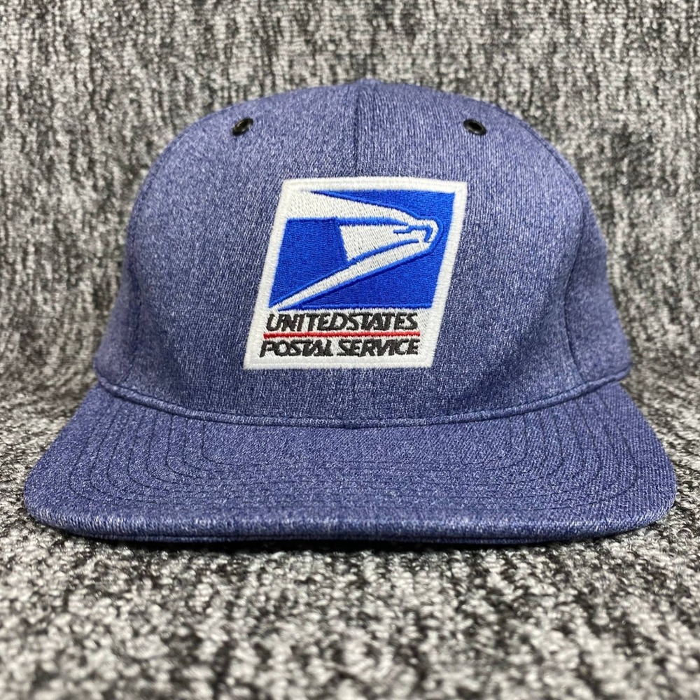USPS Snapback Hat Mens OSFA‎ Blue Heathered United States Postal Service Cap